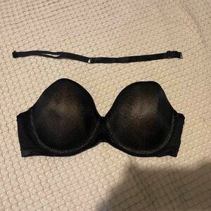Ambrielle Strapless Multiway Padded Underwire Bra - Black w/Tan Underlay - 42DD